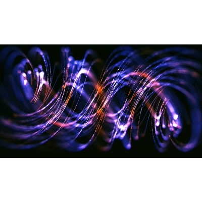 Colorful threads flowing across this abstract video.