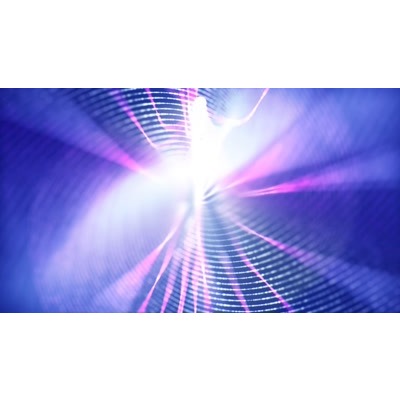 Gleaming web of colorful light rays on this video.