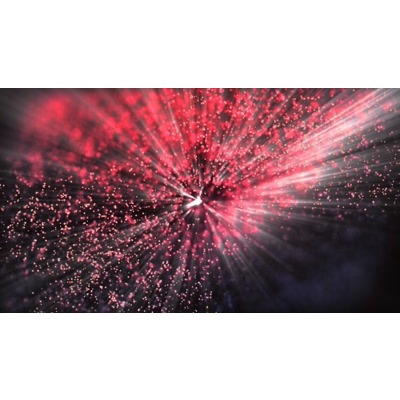 Brilliant beams of light on abstract video.