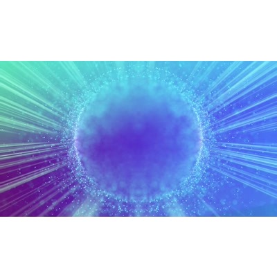 Brilliant beams of light on abstract video.