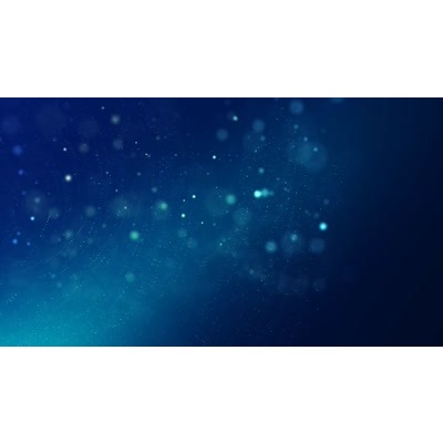 Blue particles flash across this abstract video background.