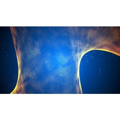 Gleaming web of colorful light rays on this video.