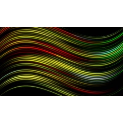 Colorful lines flow across this abstract video.