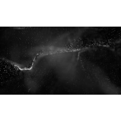 Dark particles float across this abstract video.