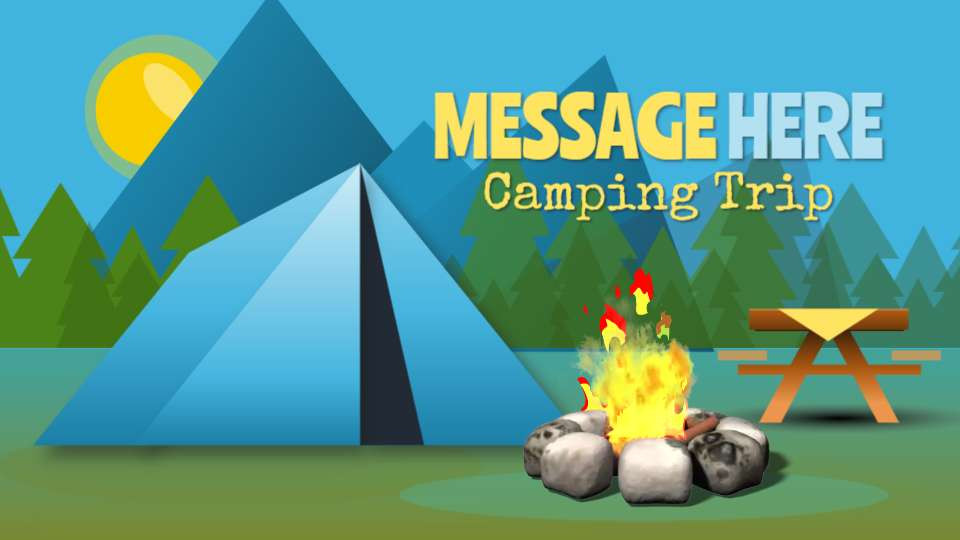 mountain campfire video background preview image.