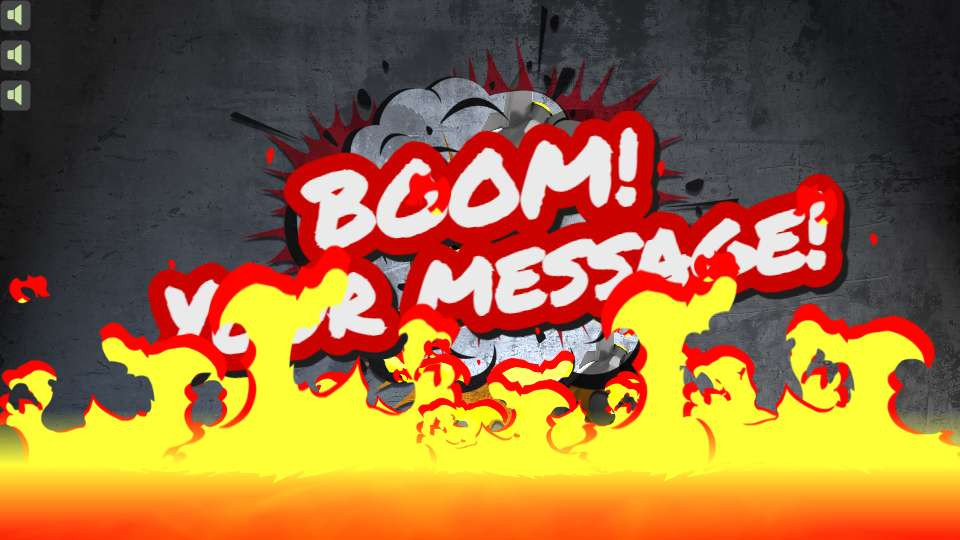 boom bomb fire video background preview image.