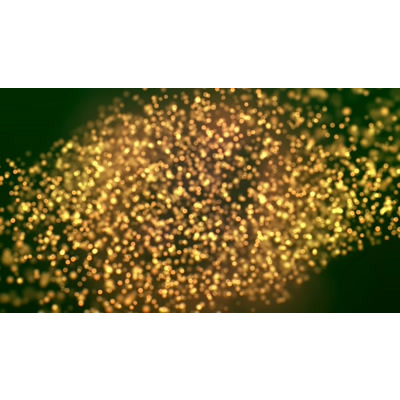 An array of particles flying across this abstract video.