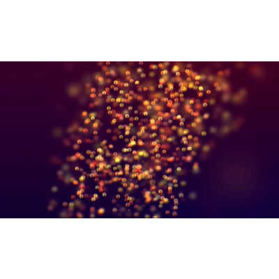 An array of particles float across this abstract video.