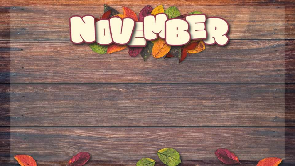 month of november video background preview image.