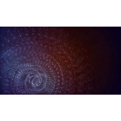 Colorful fragments spin across this background video.