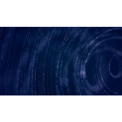 Spiral of colorful wires across this abstract video.