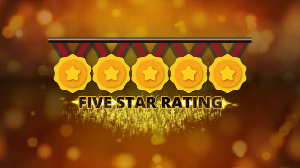 five star rating video background preview image.