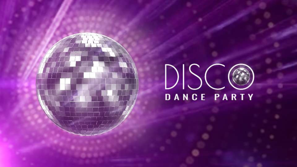 disco dance party video background preview image.