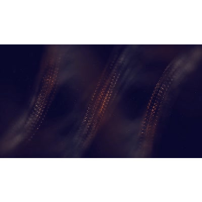 Waves of light flowing across the background.