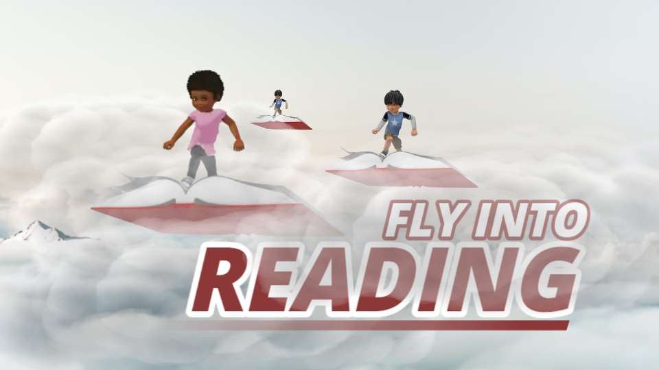 fly into reading video background preview image.
