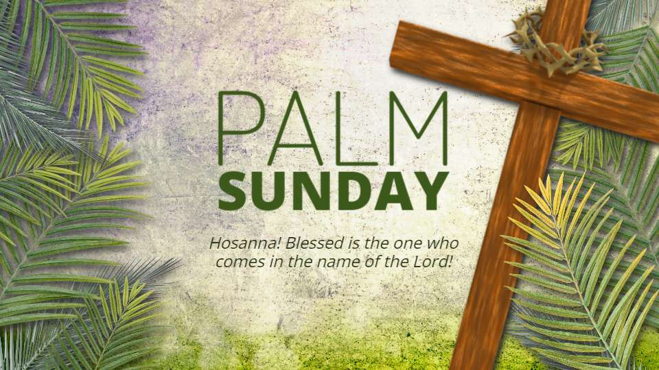Palm Sunday - Design Clipart - Christian Cross