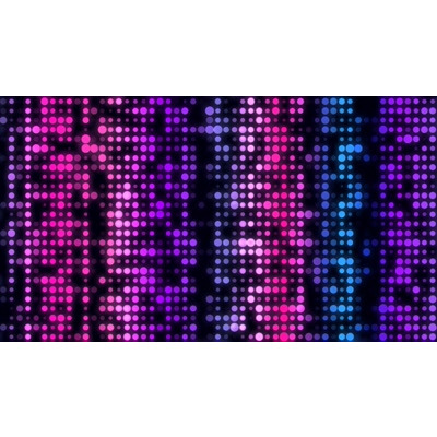 Colorful matrix of particles on this abstract video.