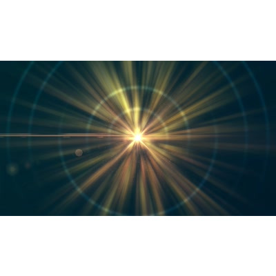 Beaming light rays across this abstract video.