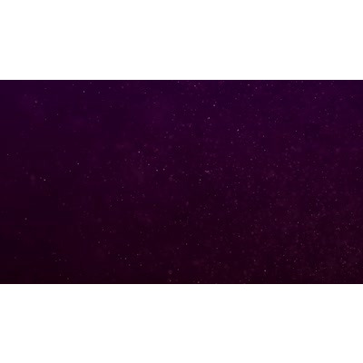 Particles floating around a blurry video background.