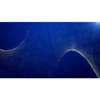 Particles twisting across a dark background.