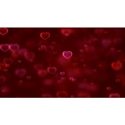 Flowing hearts across this abstract background video.