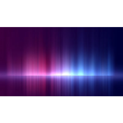 Particles of light shimmer and flow across the skyline.