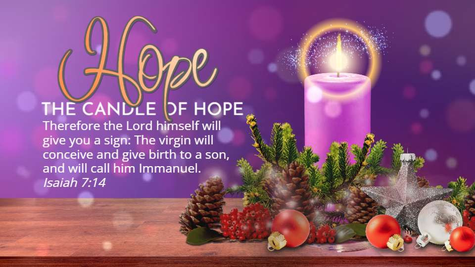 advant candle of hope video background preview image.