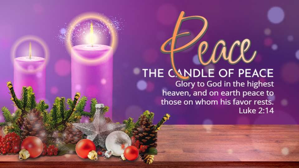 advent candle of peace video background preview image.