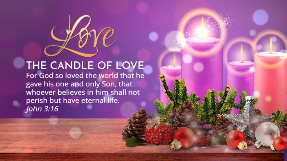 advent candle of love video background preview image.