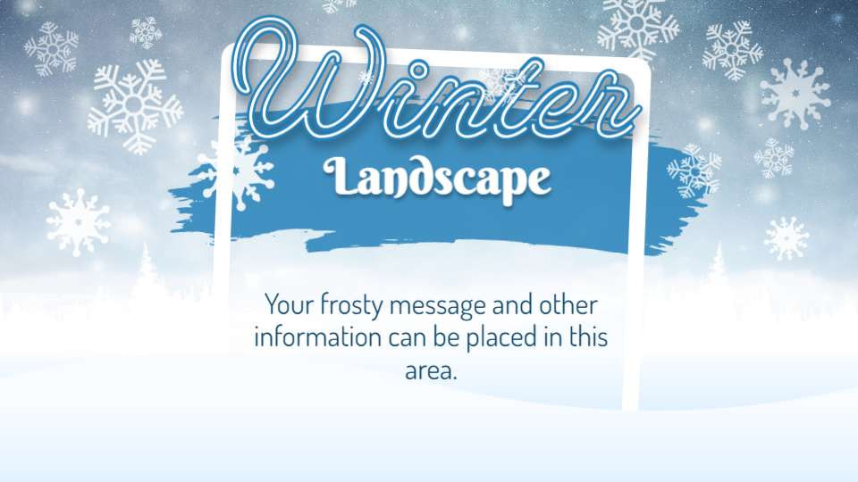 winter landscape video background preview image.