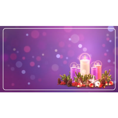Advent Wreath Candles video background preview image.
