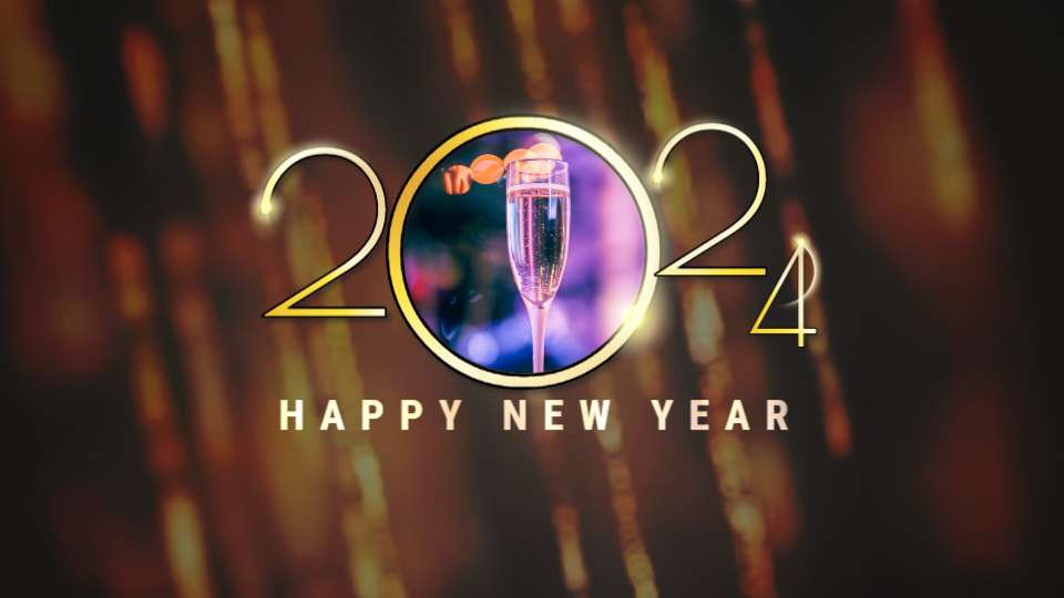 elegant new year photo layout video background preview image.