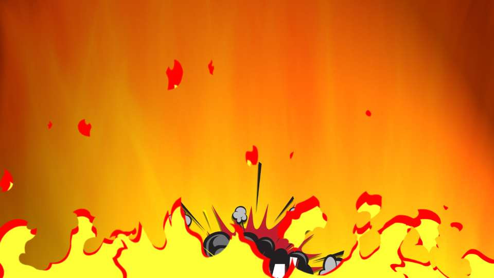 cartoon fire explosion video background preview image.