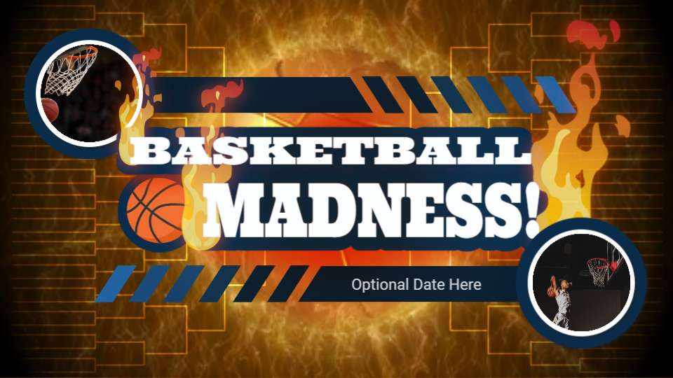 basketball madness video background preview image.