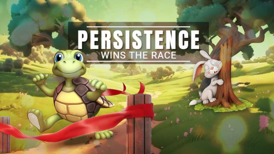 tortoise and hare persistence video background preview image.