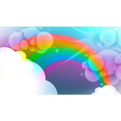 rainbow clouds video background preview image.