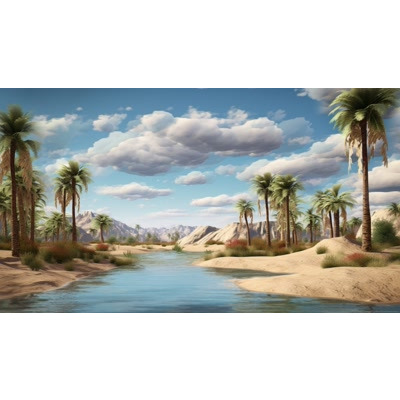 Escape to a tranquility with our oasis in the desert video background, visualize respite, renewal, hope, and harmony for a peaceful atmosphere.