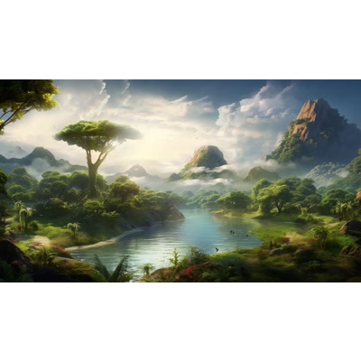 Dive into serene jungle &amp; mountain lake scenery with &#039;Video Jungle Video Background.&#039; Elevate your content and presentations. Explore the wild!