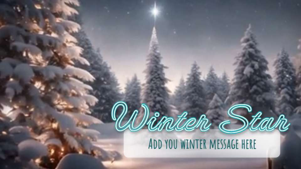 winter christmas video background preview image.