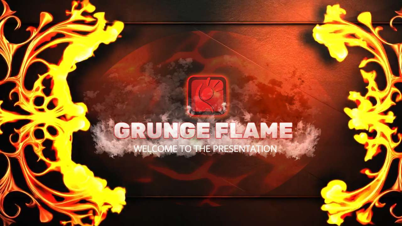 flaming metal video background preview image.