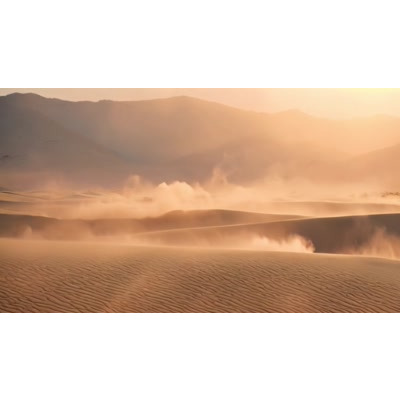 Crashing Desert Sand Storm Video Background - This motion video depicts the raw beauty of a desolate landscape with swirling sands.