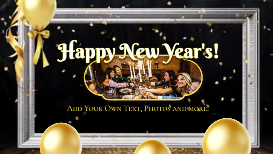 new years border video background preview image.