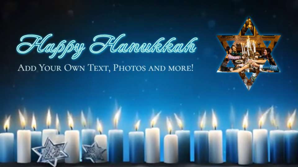 hannukkah candles video background preview image.