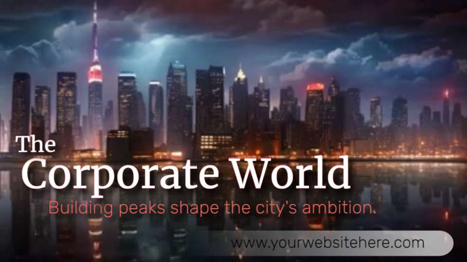city skyline video background preview image.