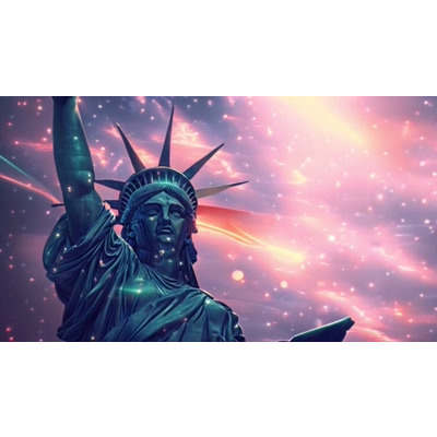 Statue of Liberty video background—depict this iconic symbol in a captivating display, ideal for enhancing presentations and media projects.