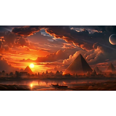 Download this Egyptian Pyramids video background: This video depicts the tranquil beauty of historic landscapes and iconic architecture.