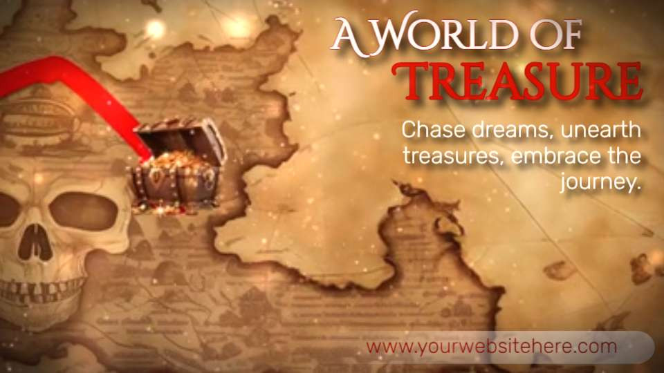 treasure map video background preview image.