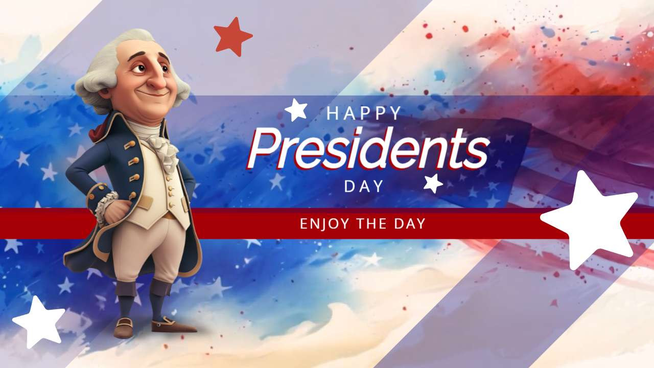 presidents day watercolor video background preview image.