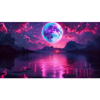 Download this neon moonlight night - motion video background to add a visually intriguing motion background to your design projects.