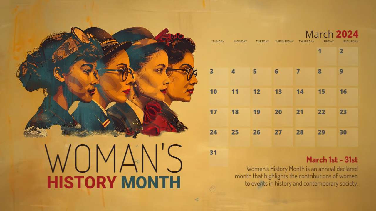 womans history month video background preview image.